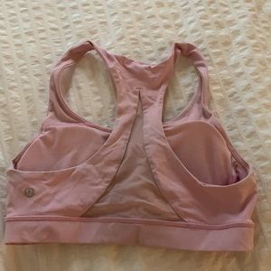 Pink Lululemon sports bra